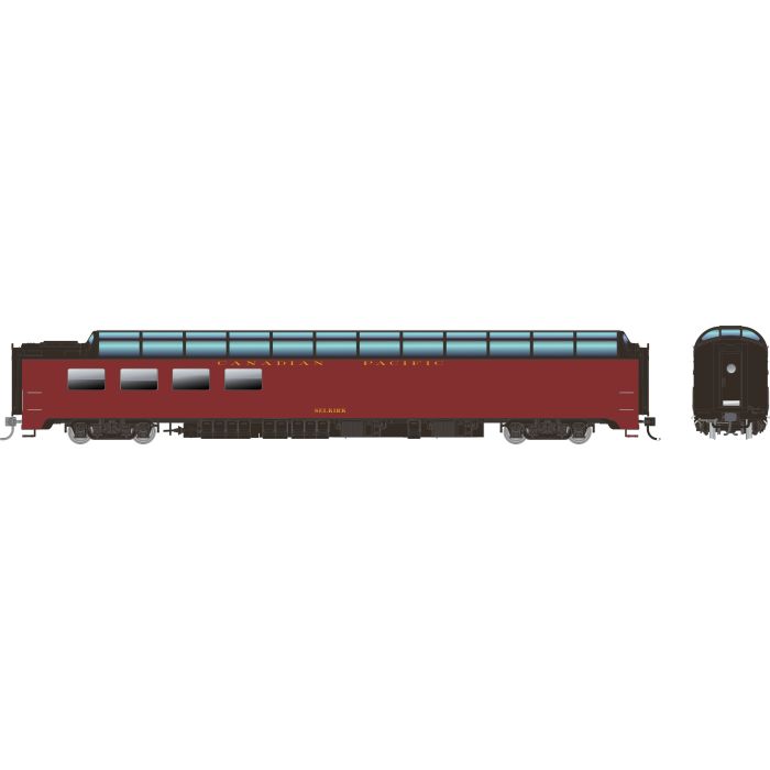 Rapido HO SP Dome-Lounge w/Flat Sides Canadian Pacific #3605 "Selkirk"
