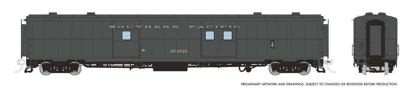 Rapido HO Scale PC&F 66-B-2 Economy Baggage Southern Pacific Lease *Reservation*