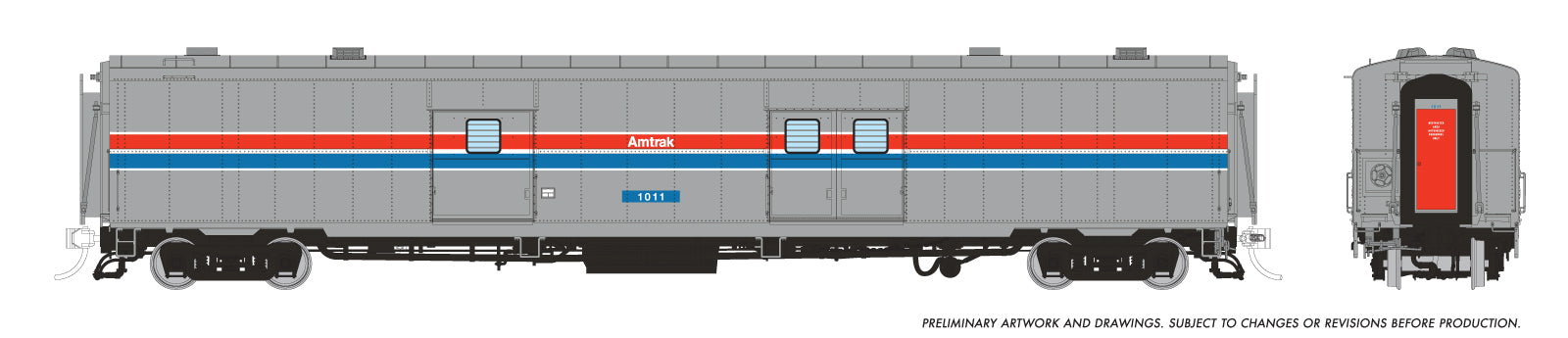 Rapido HO Scale PC&F 66-B-2 Economy Baggage Amtrak Phase I *Reservation*