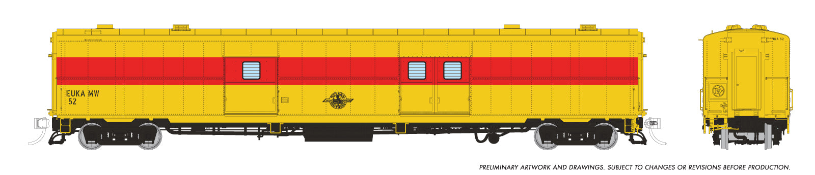 Rapido HO Scale PC&F 66-B-2 Economy Baggage Eureka Southern W/Sound #52 *Reservation*