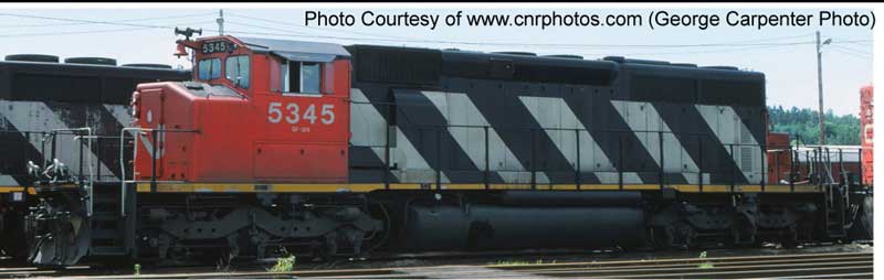 Bowser Ho Scale GMDD SD40-2W CN Stripes (As delivered / No Snow Shields) DCC & Sound *Reservation*