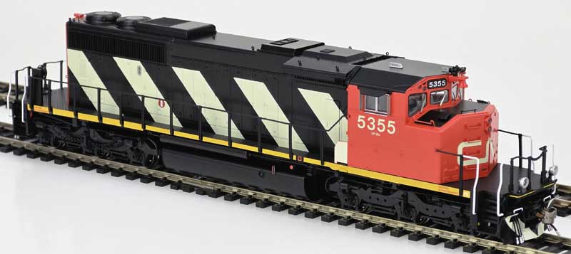 Bowser Ho Scale GMDD SD40-2W CN Stripes (Over The Bell Mounted Horn/ Non Dynamic) DCC & Sound