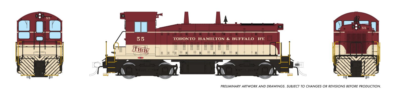 Rapido HO Scale EMD SW9 Toronto, Hamilton & Buffalo (TH&B) DCC Ready *Reservation*