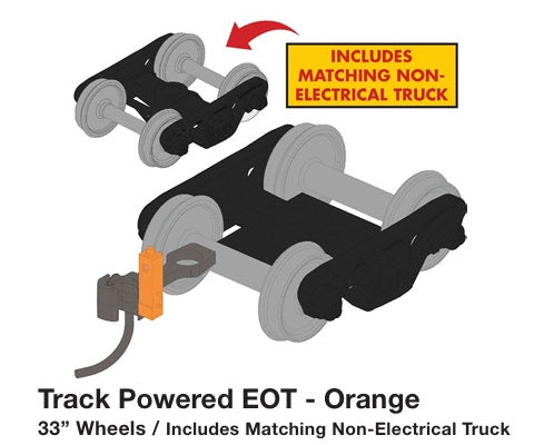 Track Powered EOT 33" Wheels Orange  * Reservation*