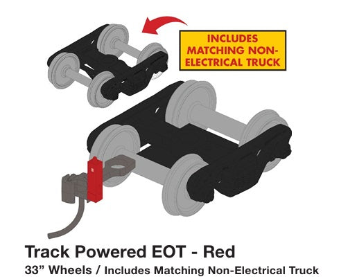 Track Powered EOT 33" Wheels Red * Reservation*