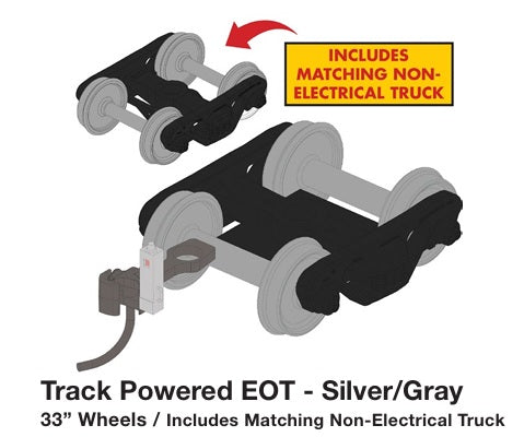 Track Powered EOT 33" Wheels Silver Grey * Reservation*