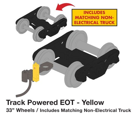 Track Powered EOT 33" Wheels Yellow  * Reservation*