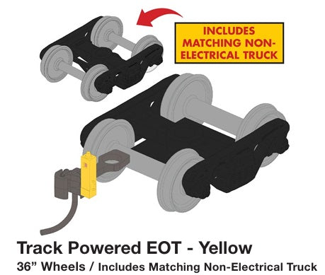 Track Powered EOT 36" Wheels Yellow * Reservation*
