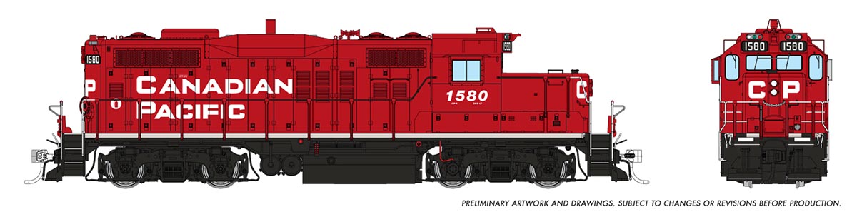 Rapido Ho Scale GMDD GP9u Canadian Pacific No Beaver Crest Scheme #1580 DCC Ready  *Reservation*