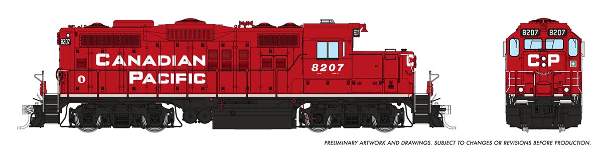 Rapido Ho Scale GMDD GP9u  Canadian Pacific (New Block Scheme) #8207 DCC Ready *Reservation*