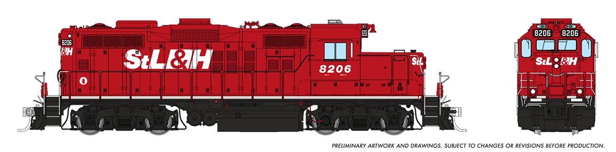 Rapido Ho Scale GMDD GP9u St. Lawrence & Hudson - (STL&H) #8206 DCC & Sound *Reservation*