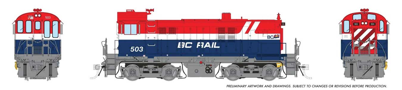 Rapido Ho Scale BC Rail S-13 R-W-B Hockey Stick Scheme DCC Ready *Reservation*