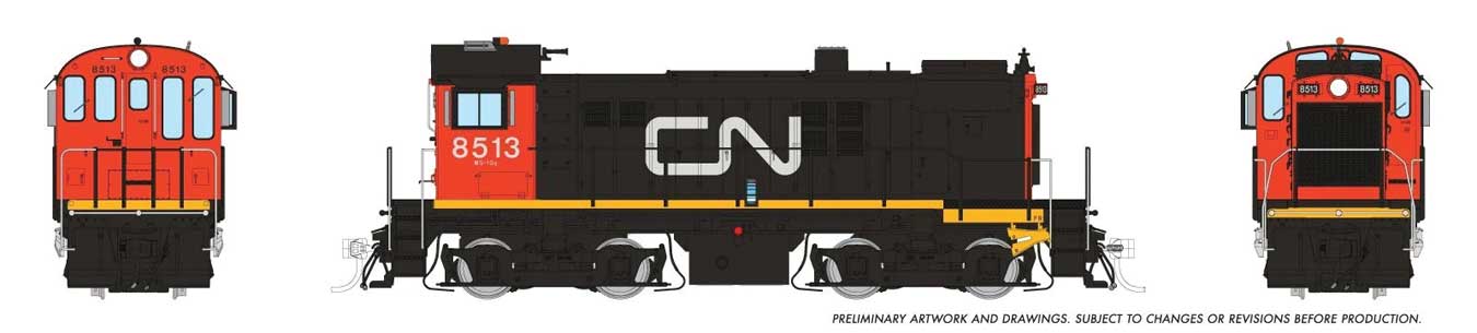 Rapido Ho Scale Canadian National S-13 Noodle Scheme w/Red Cab DCC & Sound *Reservation*