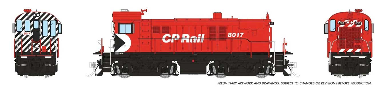 Rapido Ho Scale CP Rail RS-23 Action Red / 5” Stripes (A5M) DCC & Sound *Reservation*