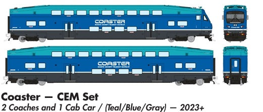 Rapido HO Scale Coaster Bi Level Commuter CEM Set *Reservation*