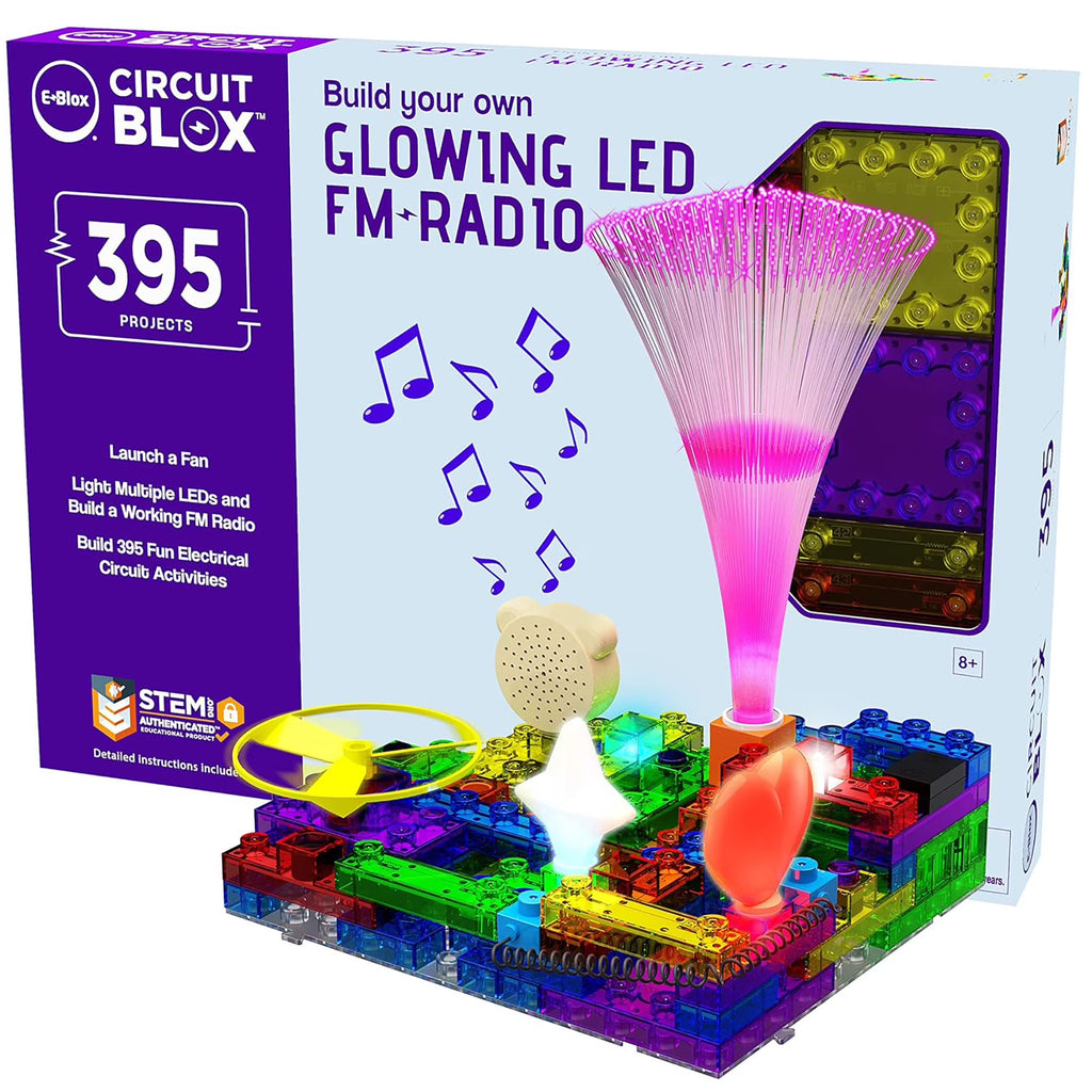 Circuit Blox Build Your Own Glowing LED FM Radio - 395 Different Projects