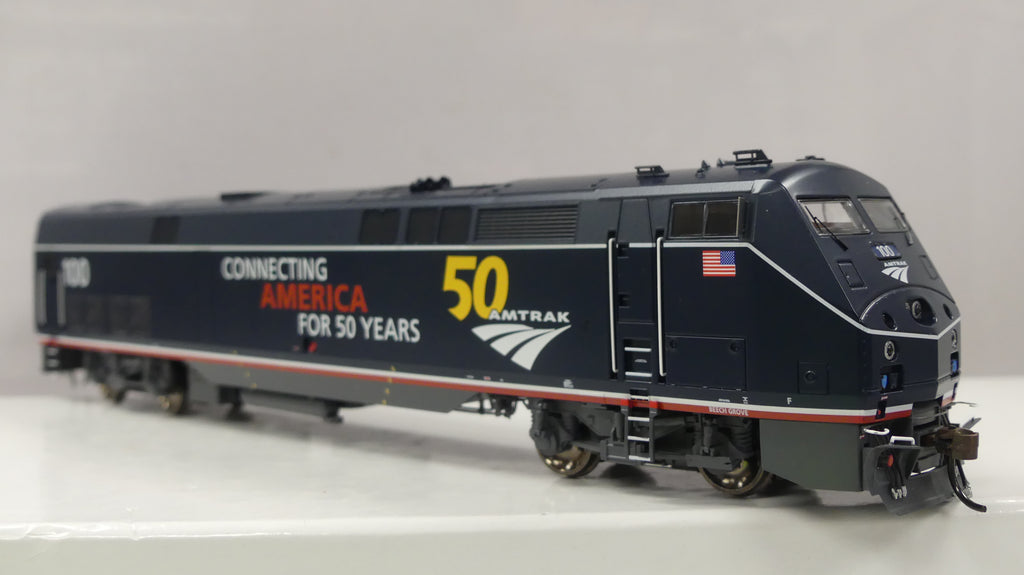Athearn Genesis HO Scale AMD103/P42 Amtrak/50th Anniversary Midnight Blue #100 DCC & Sound