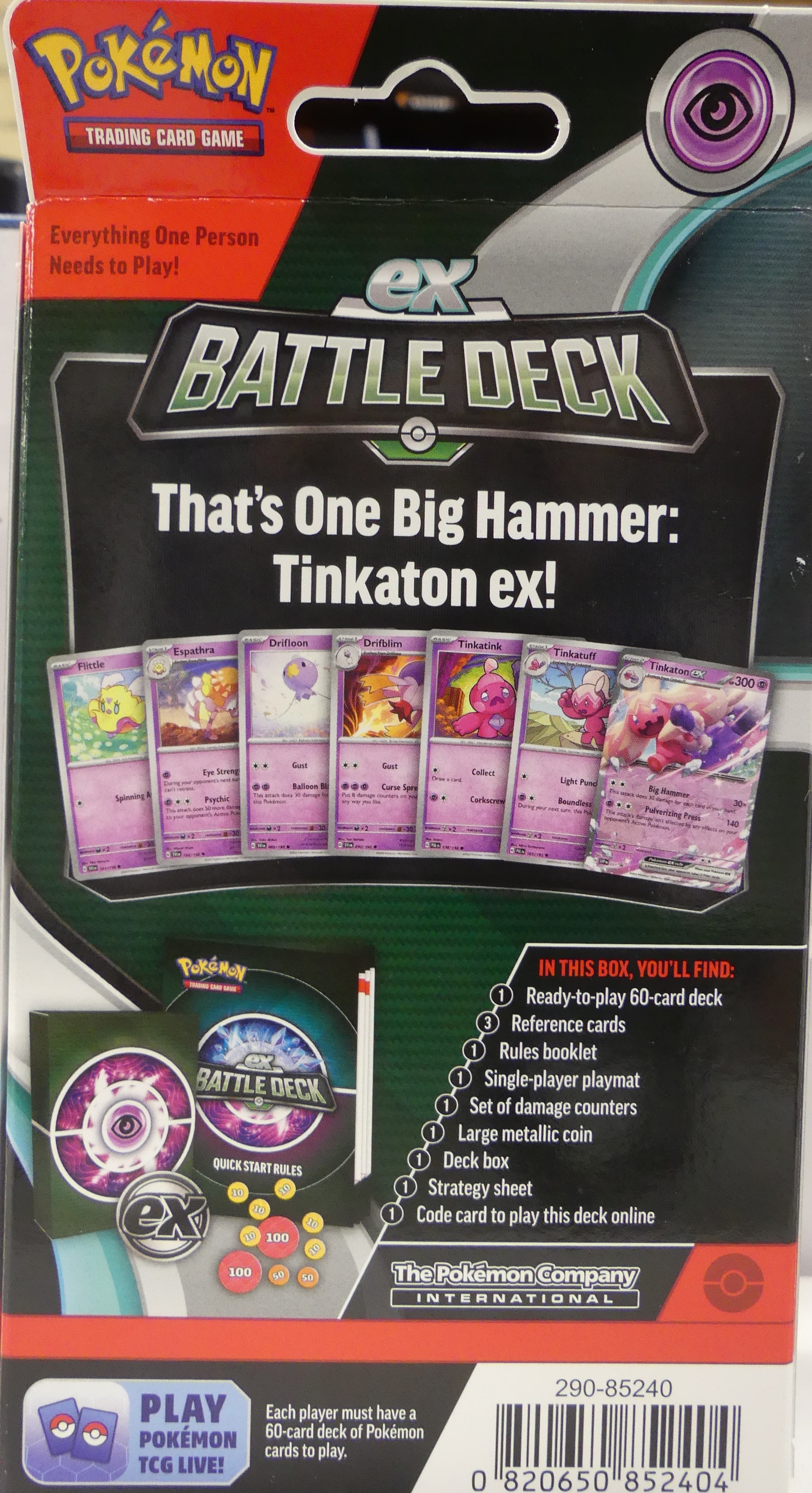 Pokemon Tinkaton EX Battle Deck
