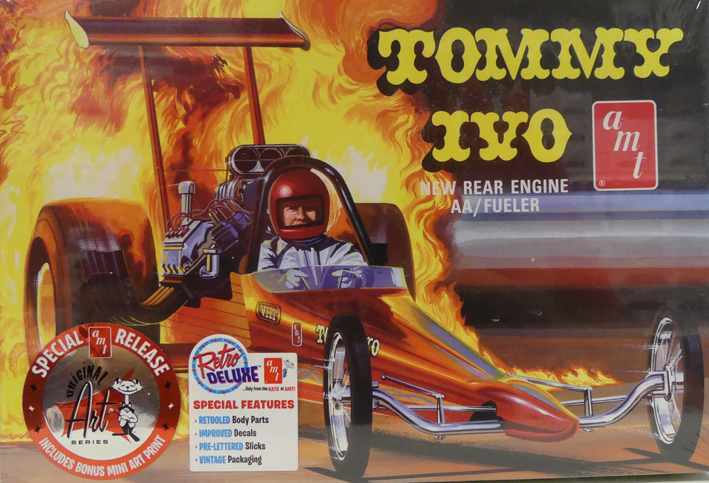 AMT TOMMY IVO REAR ENGINE DRAGSTER 1:25 SCALE MODEL KIT