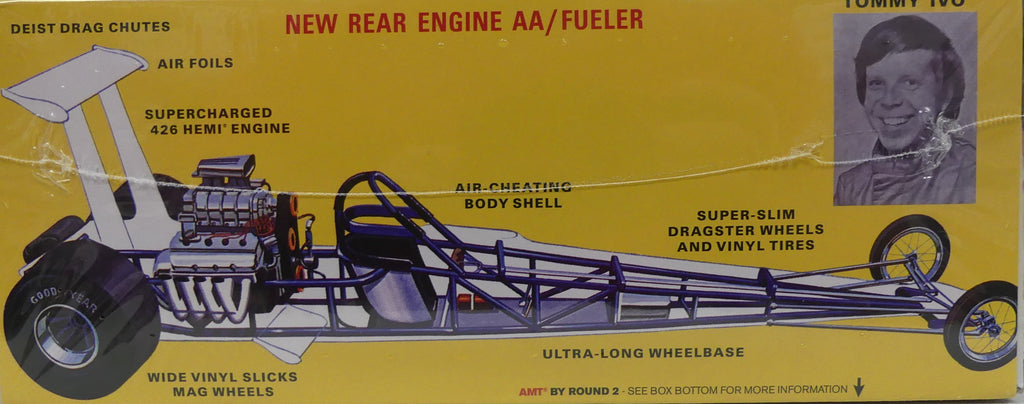 AMT TOMMY IVO REAR ENGINE DRAGSTER 1:25 SCALE MODEL KIT