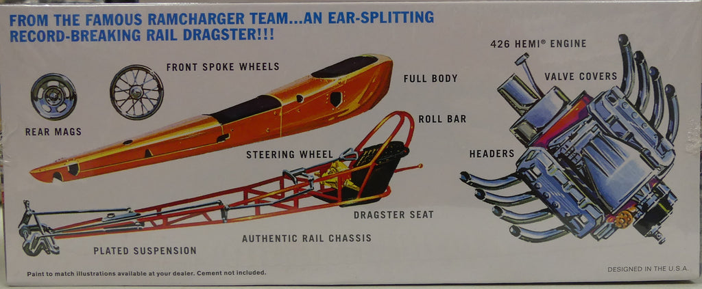 MPC RAMCHARGERS AA/FUEL Front Engine Dragster Plastic Model Kit 1:25