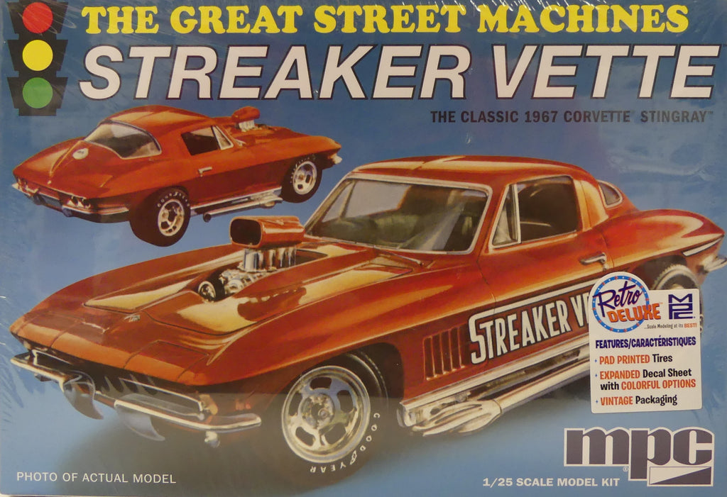 MPC 1967 CHEVY CORVETTE STINGRAY “STREAKER VETTE” 1:25 SCALE MODEL KIT