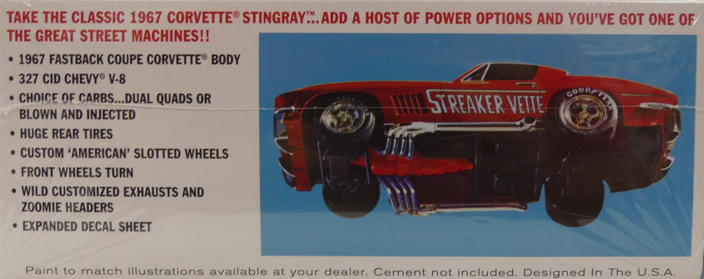 MPC 1967 CHEVY CORVETTE STINGRAY “STREAKER VETTE” 1:25 SCALE MODEL KIT