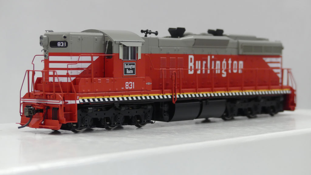 Rapido Ho Scale EMD SD9 Burlington (CB&Q) Striped Sill DCC & Sound
