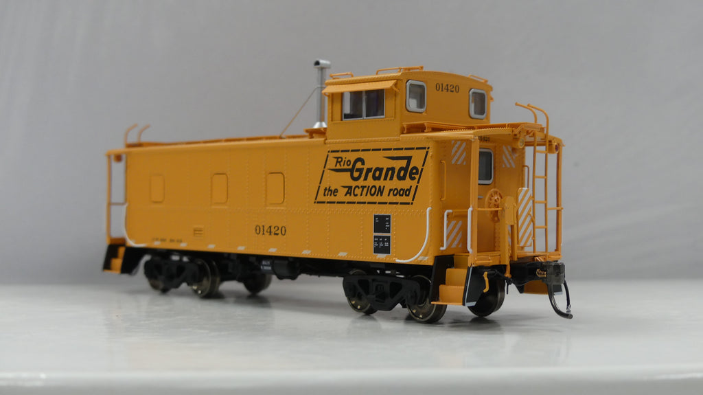 HO D&RGW End Cupola Steel Caboose w/ Late Mods: Action Road Scheme