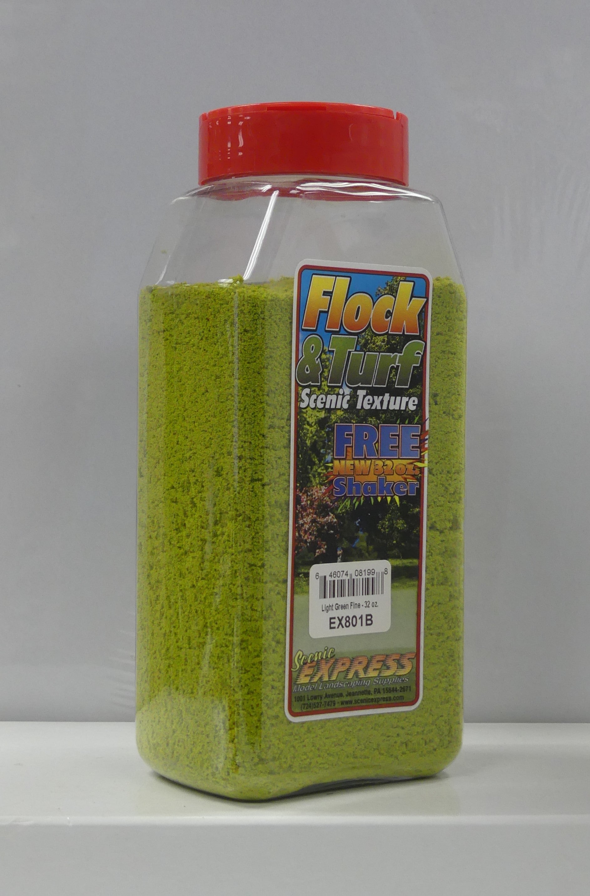 Scenic Express Flock & Turf Shaker Canister - Fine Light Green 32oz
