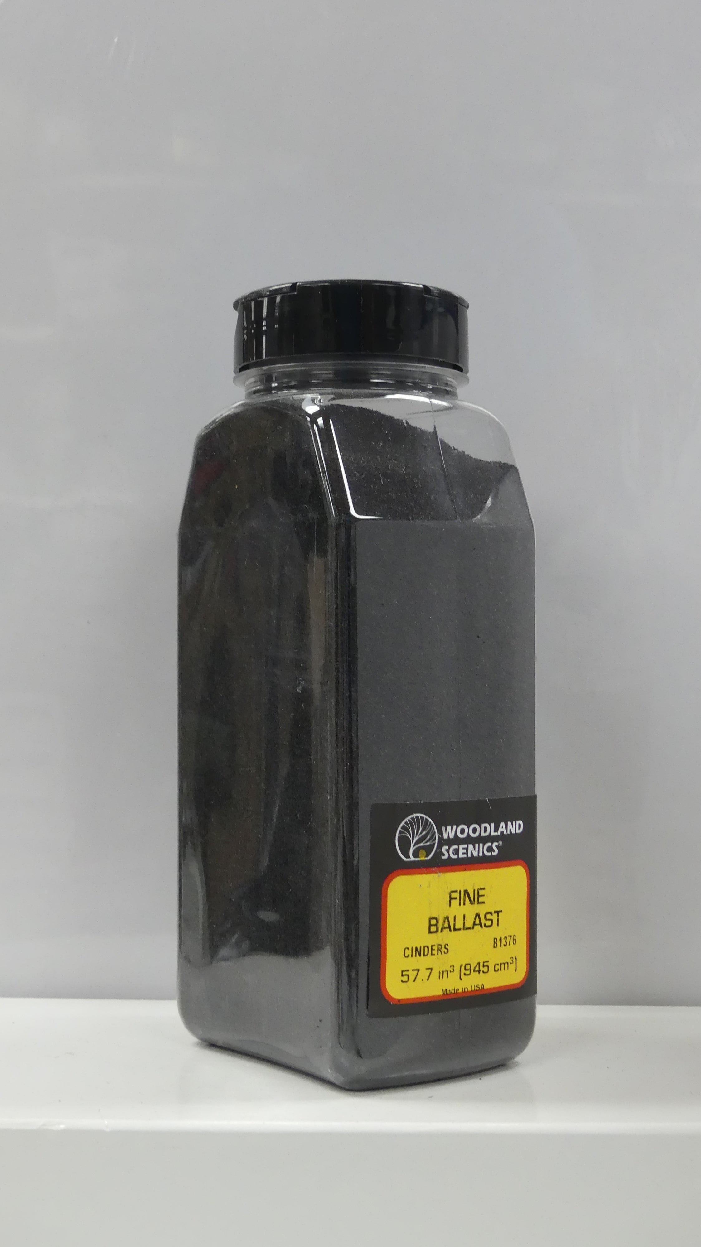 Woodland Scenics Ballast Shaker - 32oz - Fine Cinders