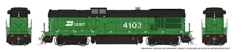 Rapido Ho Scale B30-7A Burlington Northern (Hump on Hood)  DCC Ready *Reservation*