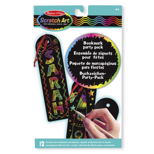 Melissa and Doug Bookmark Scratch Art Party Pack Activity Kit Bookmarks Ages 4+