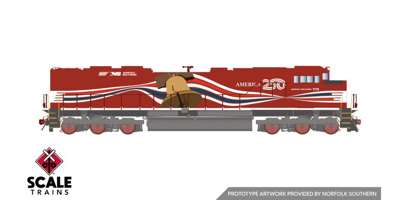 Scaletrains Rivet Counter SD70IAC, HO Scale Norfolk Southern America250 Commemorative Boxed Set (3) DCC & Sound *Reservation*