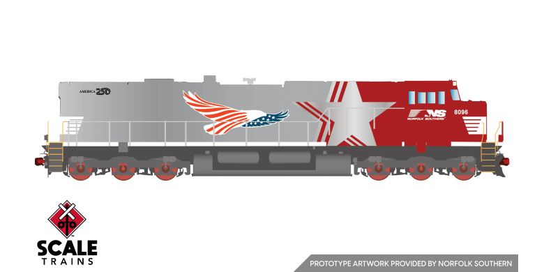 Scaletrains Rivet Counter GE ET44AC HO Scale Norfolk Southern America250 Soaring Eagle #8096 DCC & Sound *Reservation*