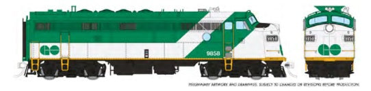 Rapido Ho Scale Go Transit FP7 APCU (Green/White) #9858 DCC Ready  *Reservation*