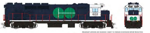 Rapido Ho Scale GP40TC Go Transit (Blue Scheme) DCC & Sound  *Reservation*