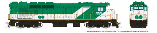 Rapido Ho Scale GP40TC Go Transit Early Font (Green/White) DCC & Sound  *Reservation*
