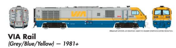 Rapido Ho Scale VIA Rail LRC Locomotive DCC Ready *Reservation*