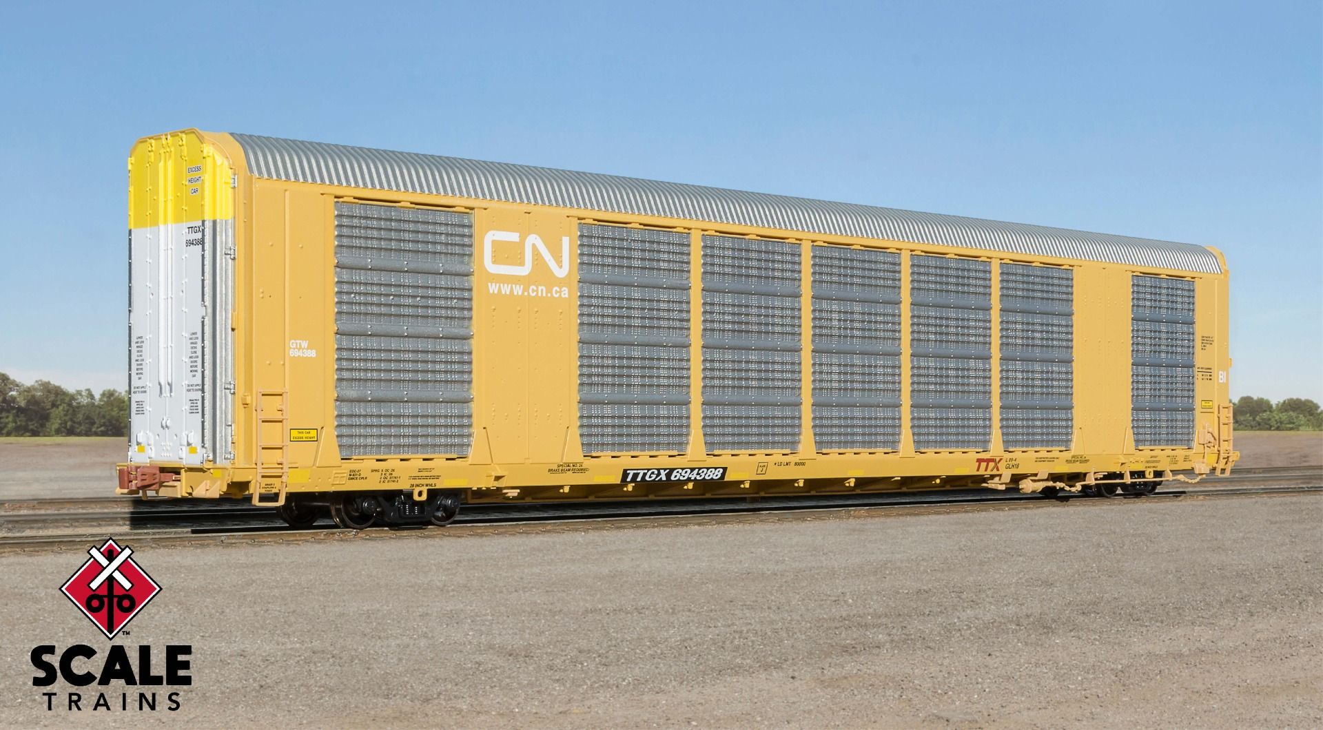 Scaletrains Operator HO Scale Gunderson Multi-Max Autorack, Canadian National/White Logo/TTGX