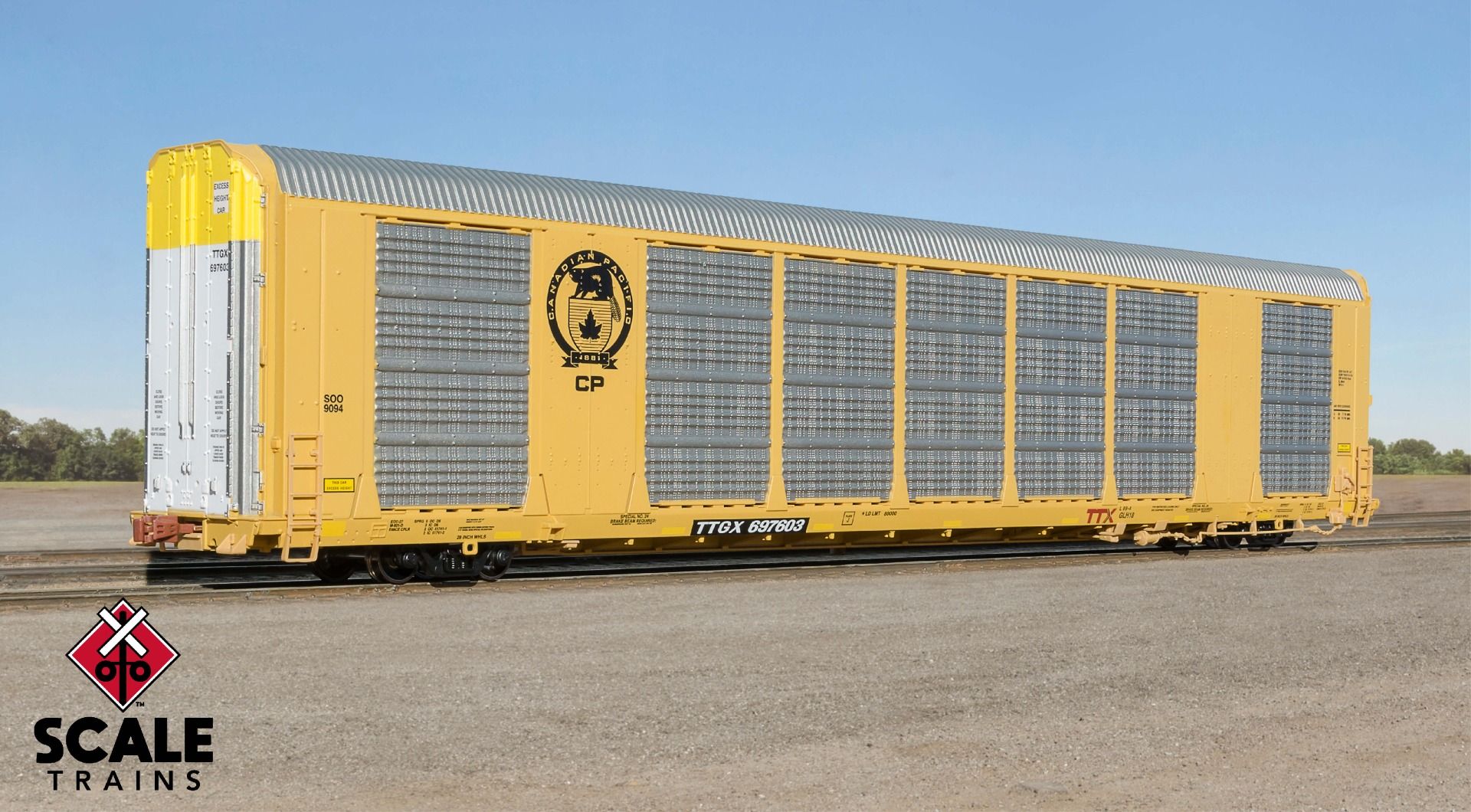 Scaletrains Operator HO Scale Gunderson Multi-Max Autorack, Canadian Pacific/Beaver/TTGX