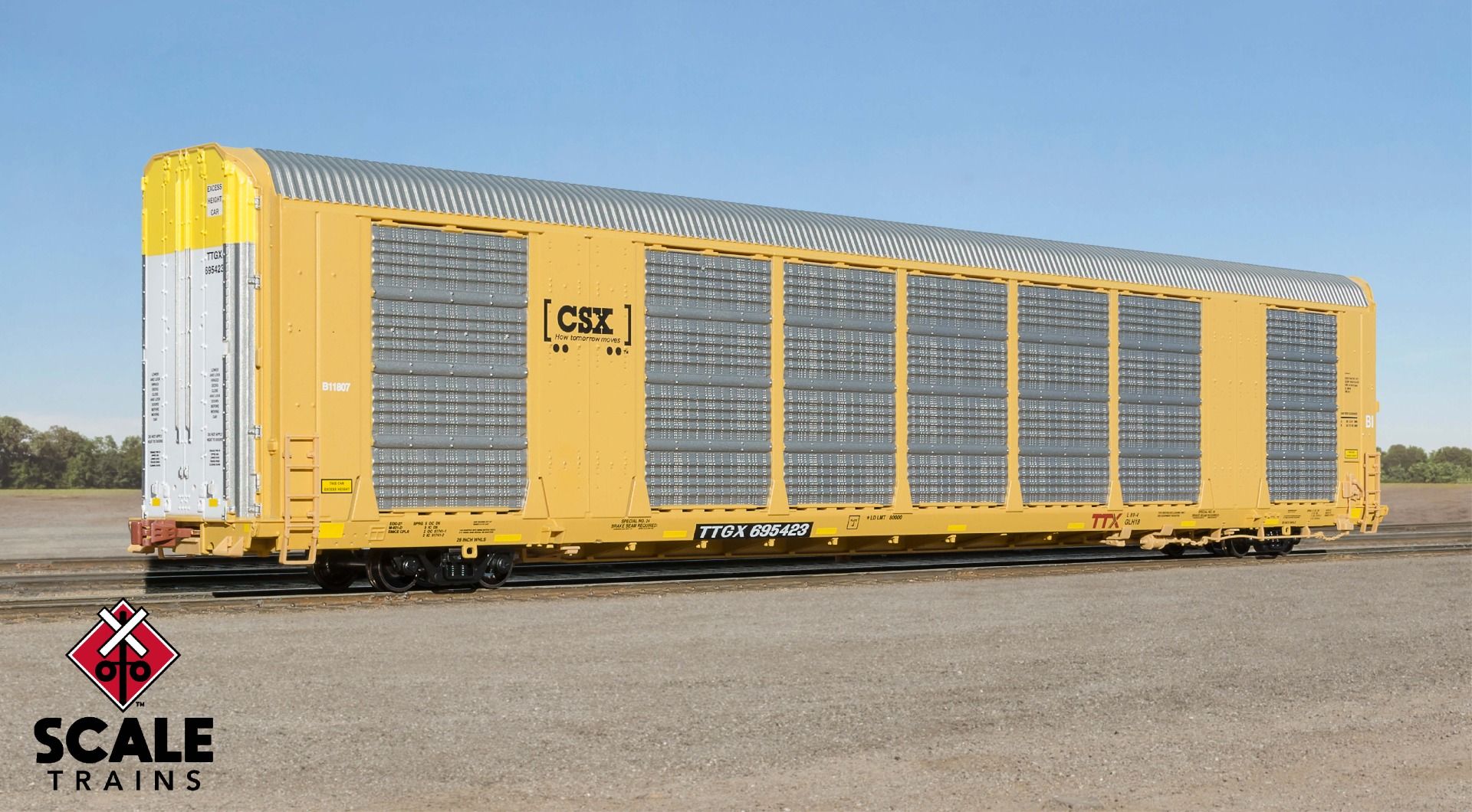 Scaletrains Operator HO Scale Gunderson Multi-Max Autorack, CSX/Boxcar Logo/TTGX