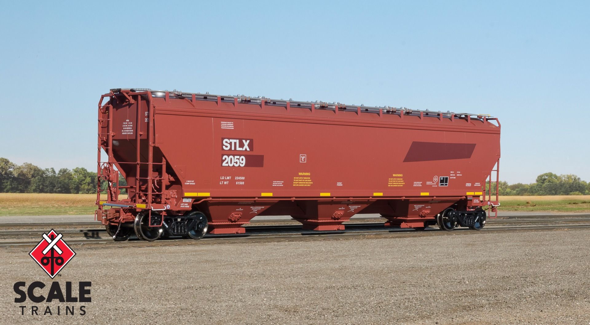 Rivet Counter HO Scale Gunderson 5188 Covered Hopper, STLX/ex-BNSF Patch