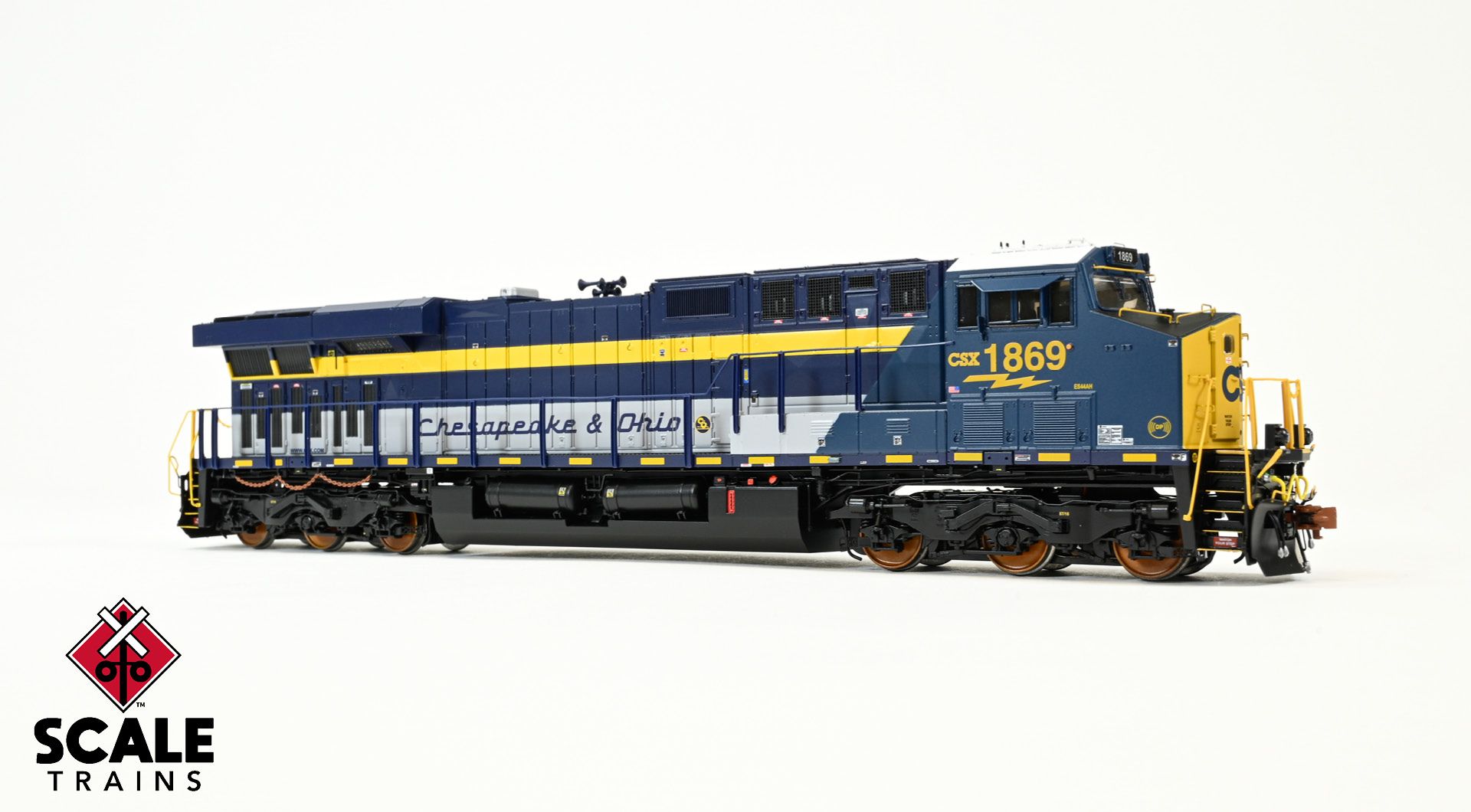 Scaletrains Rivet Counter Ho Scale ES44AH CSX Heritage (Chesapeake & Ohio) DCC Ready #1869
