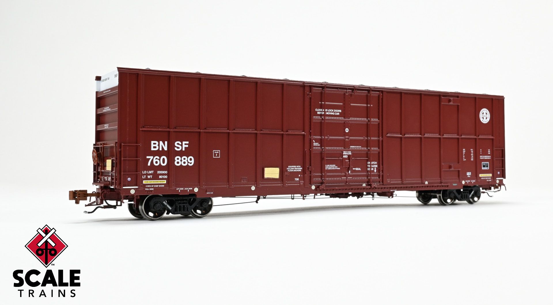 Rivet Counter HO Scale Trinity 60' 7500 12' Plug-Door High-Cube Boxcar, BNSF/Circle Cross Logo
