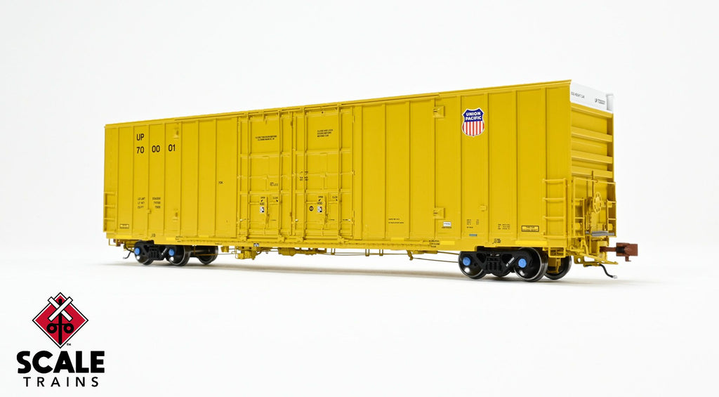 Rivet Counter HO Scale Trinity 60' 7500 8' Double-Plug-Door High-Cube Boxcar (XRH61B), Union Pacific/Anti-Vandalism Reporting Marks/Conspicuity Stripes
