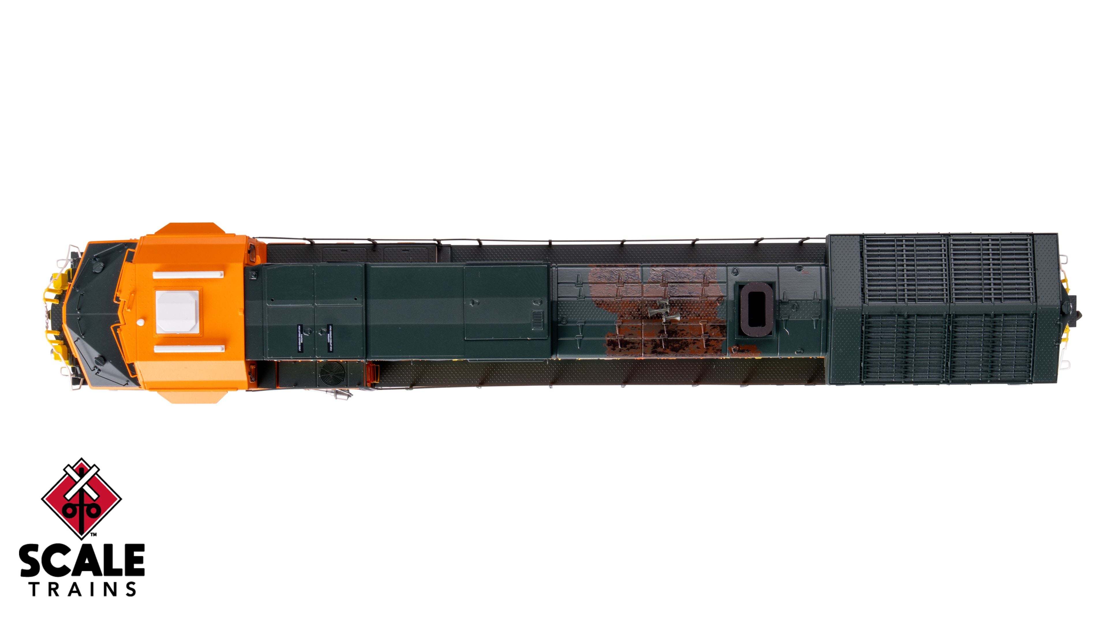 Scaletrains Rivet Counter HO Scale GE DASH 9-44CW, Kansas City Southern/ex-BNSF Heritage II Patched/Exhaust Burn Marks #4455 DCC & Sound