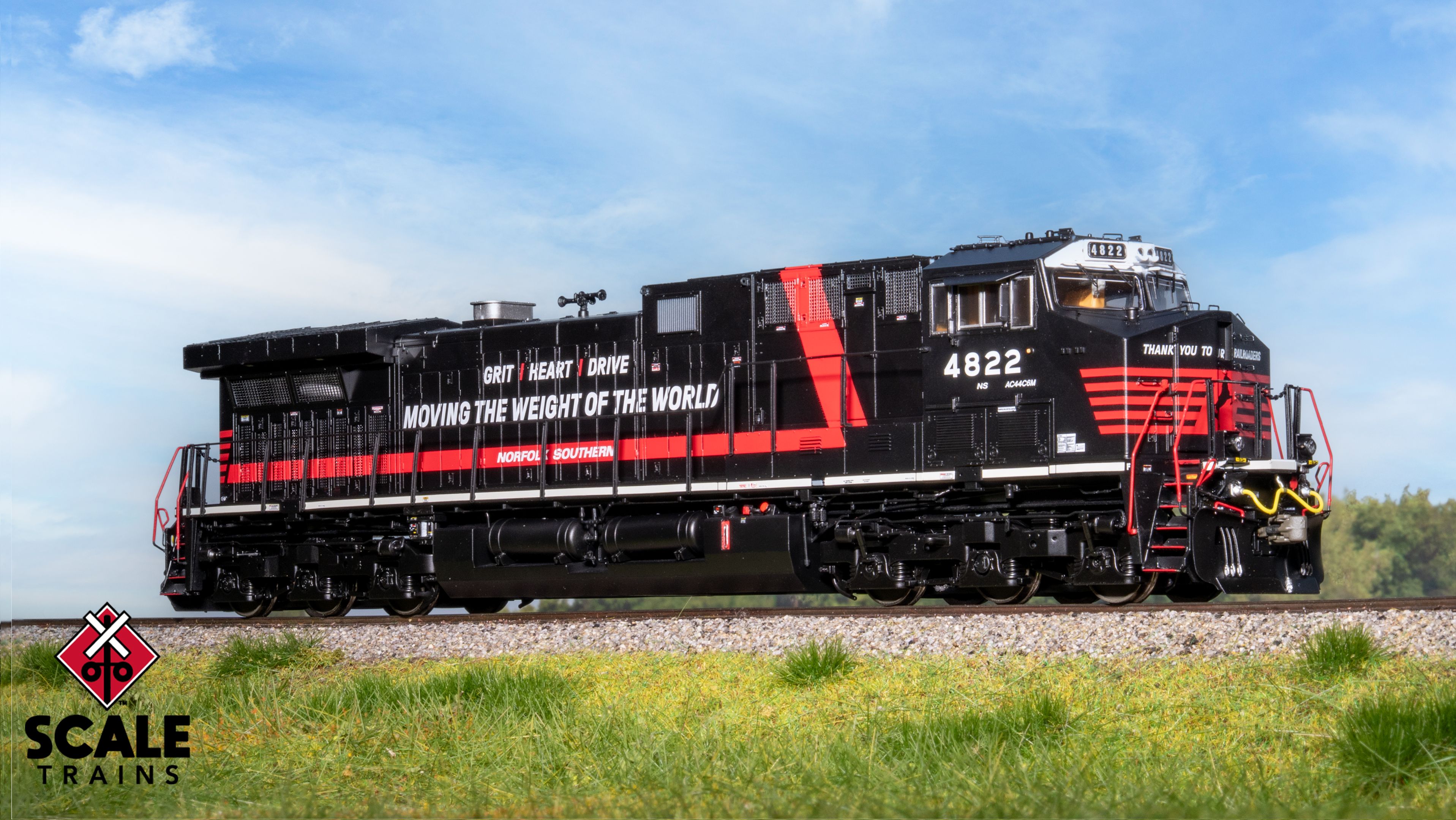 Rivet Counter HO Scale Wabtec AC44C6M, NS/ "Thank You To Our Railroaders" #4822 DCC & Sound * Reservation*