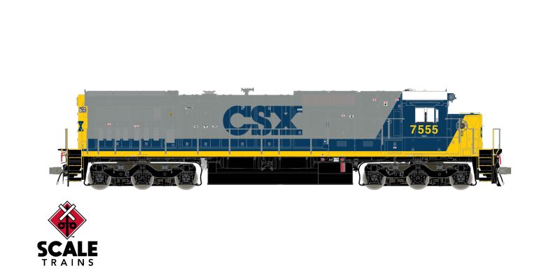 Scaletrains Rivet Counter HO Scale GE DASH 8-40C, CSX/YN2/White Cab Roof DCC & Sound *Reservation*