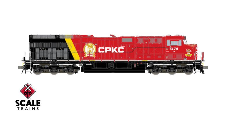 Scaletrains Rivet Counter HO Scale GE ET44AC, CPKC/Lord Strathcona #7470 DCC & Sound *Reservation*
